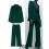 TRAF Women 2 Pieces Sets Pocket Blazer Office Single Button Jacket + Drape Long Pant Commute Causal Sets 2