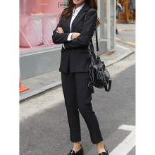 Work Pantsuits OL 2 Piece Set For Women Business Interview Uniform Slim Blazer And Pencil Pants Office Lady Suit Female Outfits