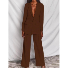 Two-Pieces Women Blazer Suit Sexy Woman Jacket And Trousers Female Blazer Pink Yellow Women Outfit Office Ladies