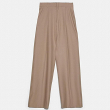 Spring Autumn Women Vintage Solid High Waist Pants Casual Zipper Pockets Loose Straight Trousers Female