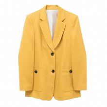 Spring Women Linen Patch Pocket Single Breasted Blazer Straight Pants Two Piece Set Office Ladies Suit