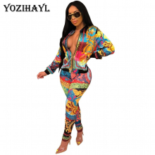 2 Piece Set Women Clothes Top And Sporting Pants Sweat Suit Two Piece Full Sleeve Zipper Turn-Down Collar Short Trench Coat Top