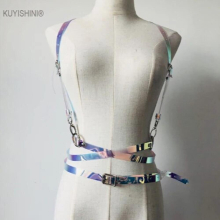 Punk Harajuku O-ring Body Garters Vinyl PVC Leather Bondage Cage Sculpting Harness Waist Belt Straps Suspenders Belts