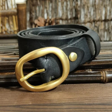2.8cm Width Jeans Belts For Women Brass Pin Buckle Cowhide Leather Belt Women Ceinture Femme G205