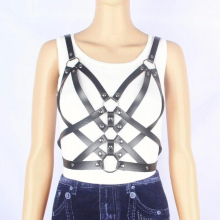 Punk Harajuku Tassel Garters Faux Leather Body Bondage Cage Sculpting Harness Women Lingerie Gothic Belts Straps Suspenders Belt