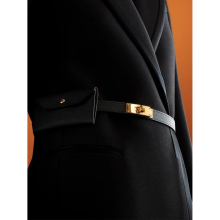 leather waist bag womens belt leather womens bag belt white-collar fine decorative small belt