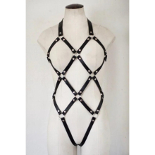 Sexy Women PU Leather Harness Underwear Set Garter Belts Waist Leg Bondage Cage Straps Bra Garter Body Belts Lingerie Suspender