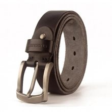 JNKET Retro Men Cow Leather Waist Belt Waistband Pin Buckle Belt Casual Washed Belt