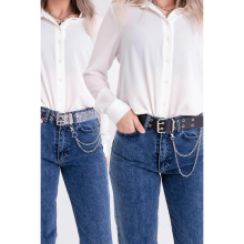 Womens Black-transparent Ku?g?zl? Chain Detail Belt Women S Belt Special Production Women S Belt