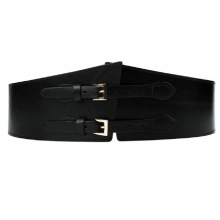Leather Belts for Women Wide Stretch Elastic Waist Belt Leather Waistband Cummerbunds Belts for Dress