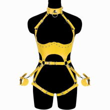 Sexy Harness For Woman Set Body Bondage Strap Belt Stockings Bdsm Lingerie Seks Leather Waist To Leg Harness Thigh Garters Belt