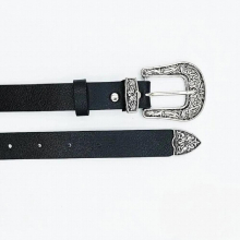 Women Leather Belts Ladies Girls Vintage Western Waist Belt for Pants Jeans Dresses