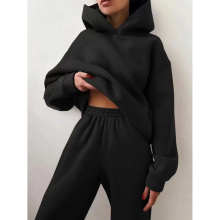 Winter Two Piece Sets Women Tracksuit Oversized Suit Autumn Trouser Suits Female Sweatshirt Solid Sports Hoodie Sportswear
