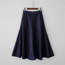 High waist denim wide leg pants for women Spring loose jeans female elastic waist vintage YJ184