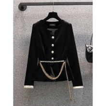 Autumn Winter French Vintage Two Pieces Sets Office Ladies Long Sleeve Velvet Tops And Mesh Skirts Sets For Women Suits