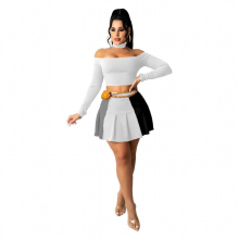 Latest Suit Commuting Two-Piece Autumn Llong Sleeve Coat Shorts Suit For Women AB1175