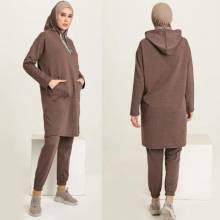 tracksuit set muslim arabia Dubai trends 100% in Turkey abayas hijab clothing muslim sets