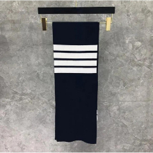 TB THOM Scarf Winter Keep Warm Scarf Men Women Striped Cotton Wool Scarf Shawl Wrap Knit Neckerchief
