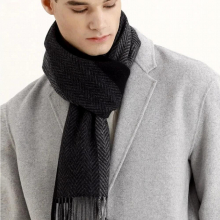 Scarf Men Winter Strip Solid Plaid Wool Scarf Classical Warm Long Soft Cashmere Winter Scarves for Men Winter Accessories