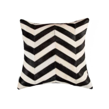 18 x 18 in. Chevron Pillow, Black & Natural