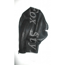 100% nature latex hood mask rubber latex glued with net hole eyes