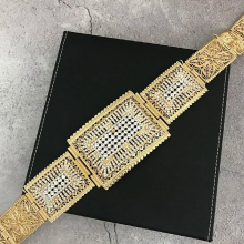 Hollow patten crystal metal belt caftan wedding dress belt aristocratic body chain women adjustable belt jewel