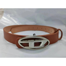 Men's Belt Vintage A Letter Oval Metal Snap Buckle PU Decorative Belt Jean Waistband Jeans Decoration