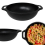 Cast Iron Karahi Kadai Kadhai Wok Deep Pan Double Handles Flat 1
