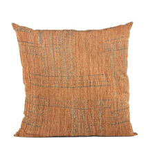 Orange Lux Geometric Luxury Throw Pillow - 16 x 16 in.