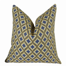 Luv Handmade Throw Pillow - Lavender - White & Yellow - 24 x 24 in.