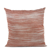 Red & Beige Shower Stripe Luxury Throw Pillow - 16 x 16 in.