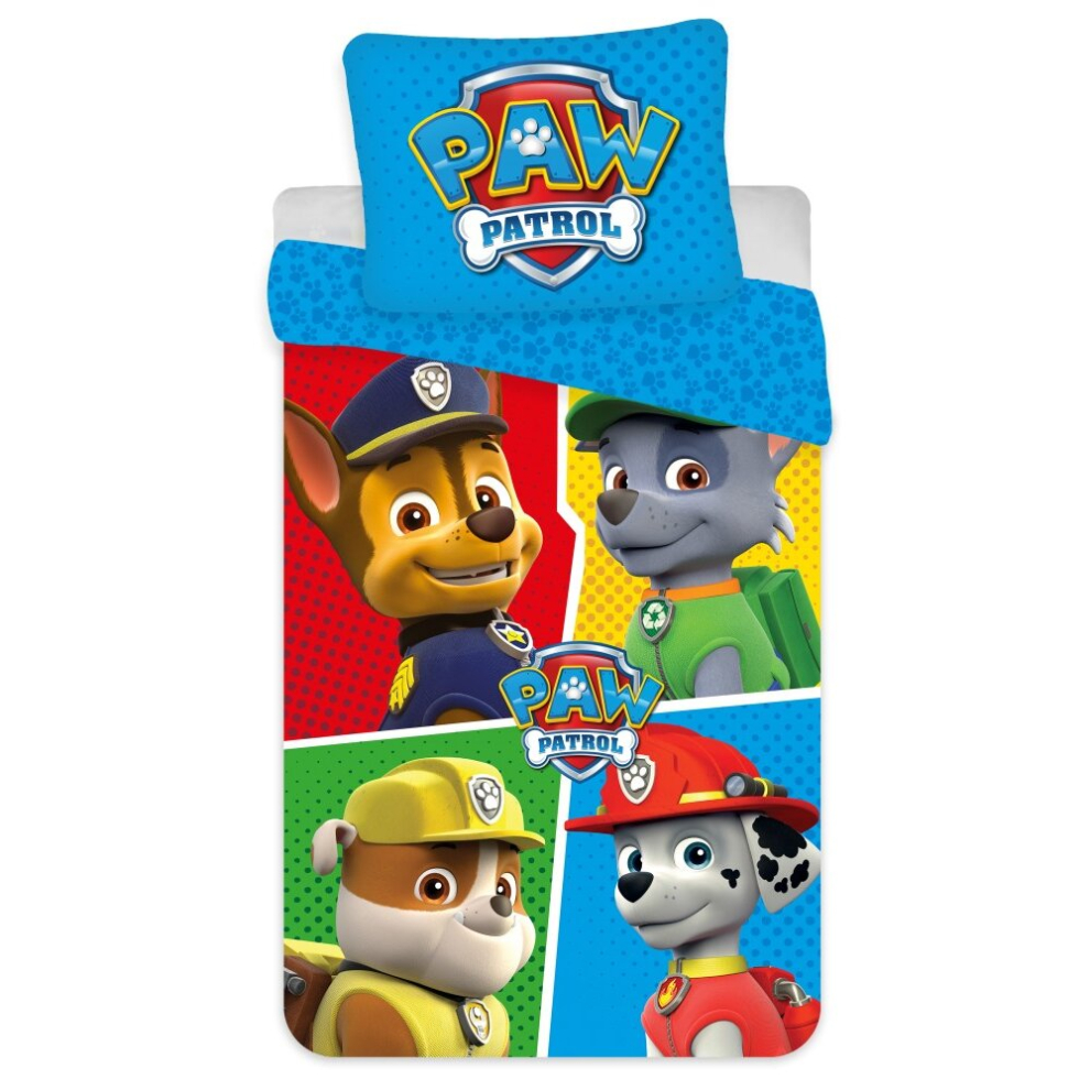 Toddler Size Duvet Cover Set 100 X 135 Cm 100% Cotton Multicoloured Paw Patrol'