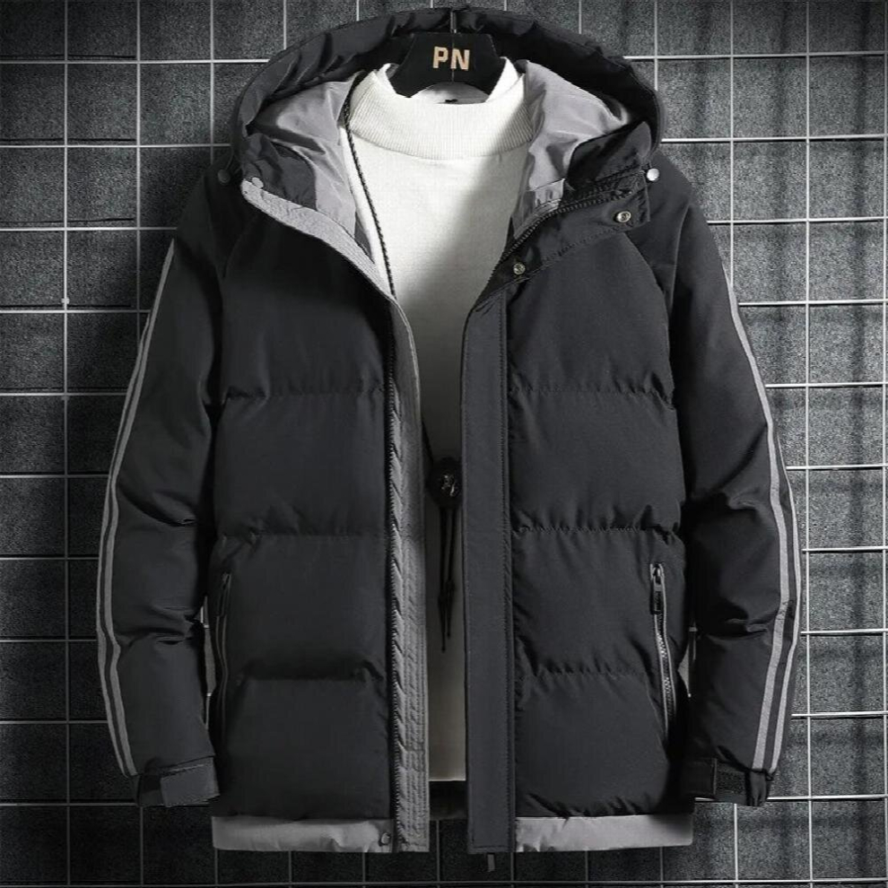 Cotton padded clothes for men in winter cotton padded clothes for youth version loose hooded thickened coat-image-OPC-PCQPRDY-NEW