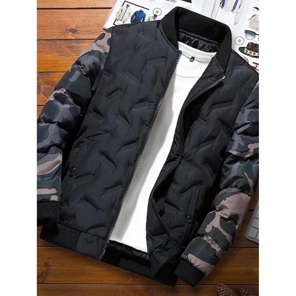 Mens Winter Mens Baseball Jacket Down Cotton Jacket Thickening Cotton Jacket Mens Clothing-image-OPC-PCQPRF7-NEW