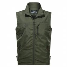 Pocket Travels Vest for Men Casual Sleeveless Spring Summer Cotton Outdoors Thin Slim Fitting Waistcoat Men Clothing