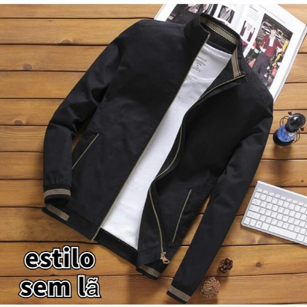 Mens Jacket Winter Style Plus Velvet Thick Version Slim Mens Jacket Stand Collar Mens-image-OPC-PCQPPR6-NEW