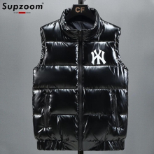 Supzoom Top Arrival Casual Letters Print Leather Stand Collar Cotton Autumn And Winter Warm Thickened Vest