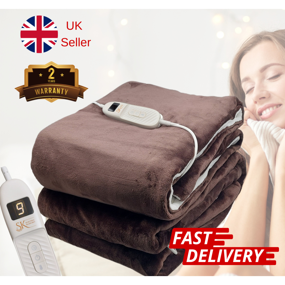 Sewing Kits (Choclate) Sk Electric Heated Blanket Throw Flannel 180X130cm
