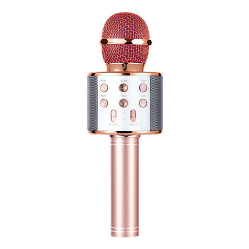 (Rose Gold) winwin Wireless Bluetooth Karaoke Microphone for Kids Adult Singing with Record Function