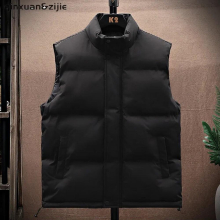 Winter Men Duck Down Vest Women Sleeveless Puffer Vest Jacket Solid Ultra Thin Warm Lightweight Down Jacket Waistcoat