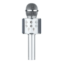 (Silver) winwin Wireless Bluetooth Karaoke Microphone for Kids Adult Singing with Record Function