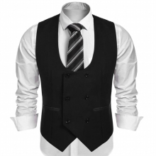 Double Breasted Men Vest for Wedding One piece Man Suit Waistcoat Arrival Europen Size Male Coat