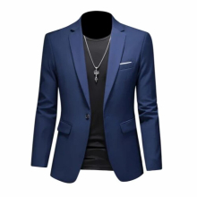 15 Mens Suit Jacket High Slim Fit Solid Casual Business Mens Blazers Formal Office Wedding Suit Tops
