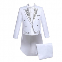 Hommes Formal Suits Mens Gentleman Outfit Tuxedo Blazers Sets for Host Banquet Magic Shows Performance Party Wedding Costume