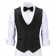 Classic Wedding Dress Waistcoat Double Breasted Mens Groom Suit Pink Party Mens Business Man Vest