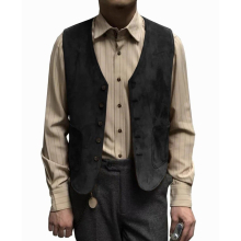 Mens Business Suit Vest For Suede Regular Fit Waistcoat Multiple Colour