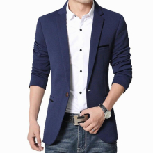 Mens Casual Blazers Autumn Spring Slim Suit Jacket Men Blazer Masculino Clothing Vetement Homme M~5XL AY1415