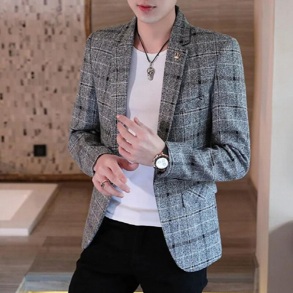 Mens Autumn Business Slim Fit Suit Jacket Male Large Size Casual Plaid Personality Dress Blazers Coat 5XL E205-image-OPC-PCQPVCN-NEW