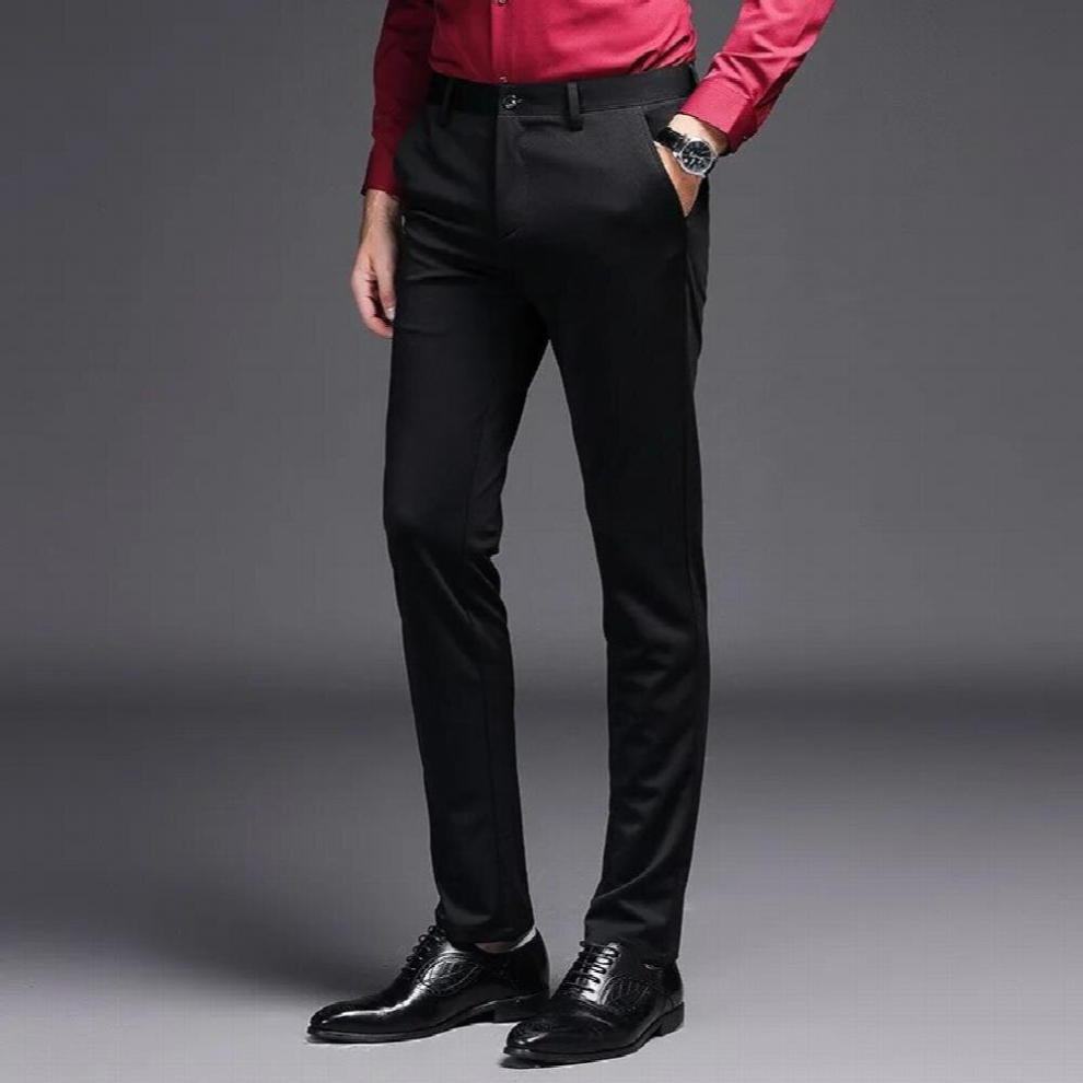Mens Pants Autumn Trousers Mens Business Casual Mens Formal Suit Pants Professional Straight Pants Suit Trousers for Men-image-OPC-PCQPVGM-NEW