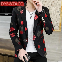Autumn Bronzing Small Suit Men Slim Suit Spring Youth Single Suit Coat Versatile Top S-3XL